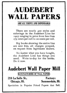 Audebert Wallpaper Ad from 1907